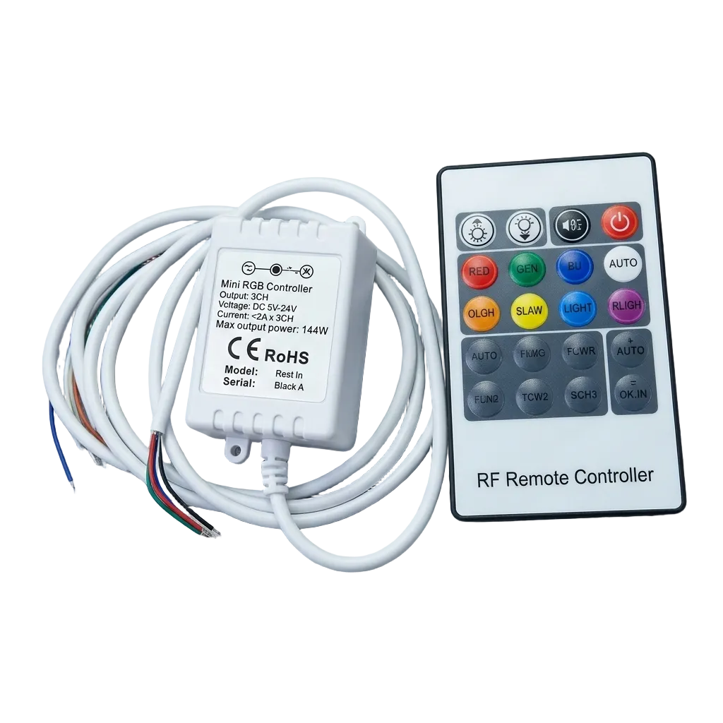 CONTROLADOR RGB 12-24V 3X2A ANODO COM. CONTROL RF TIPO PALETA