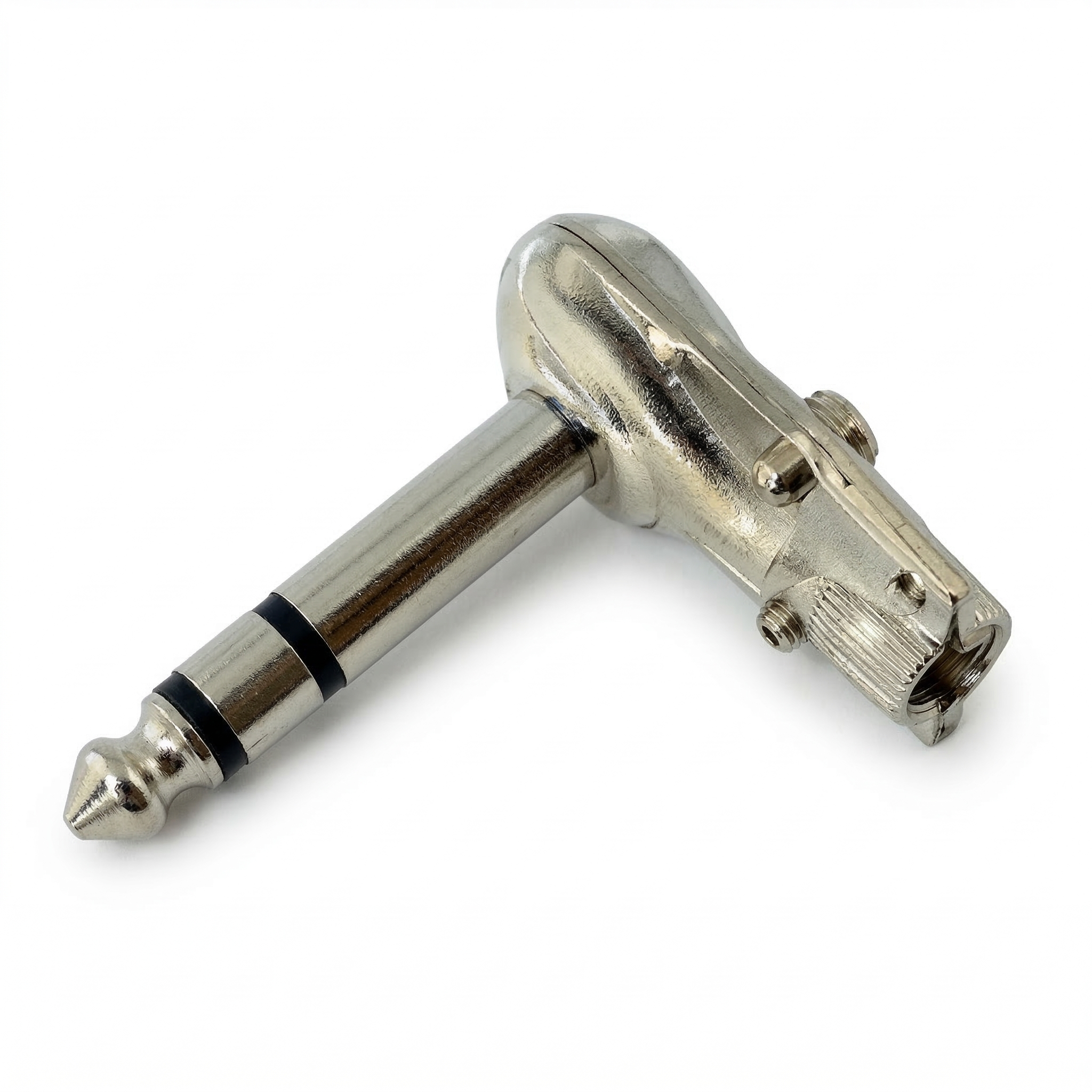 PLUG STEREO 6,5mm METAL DE ANGULO RECTO