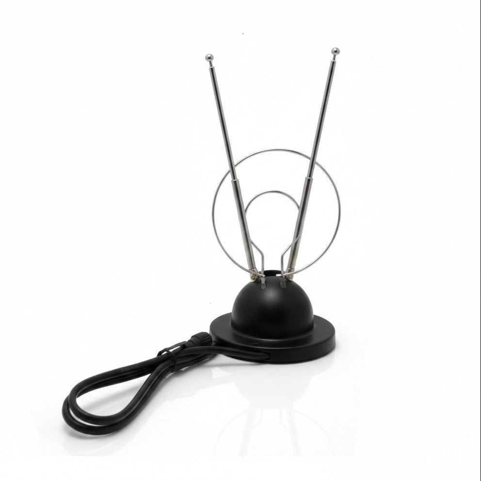 ANTENA TV 4 TRAMOS CON BASE, ARO, FICHA Ω300 PIN FINO