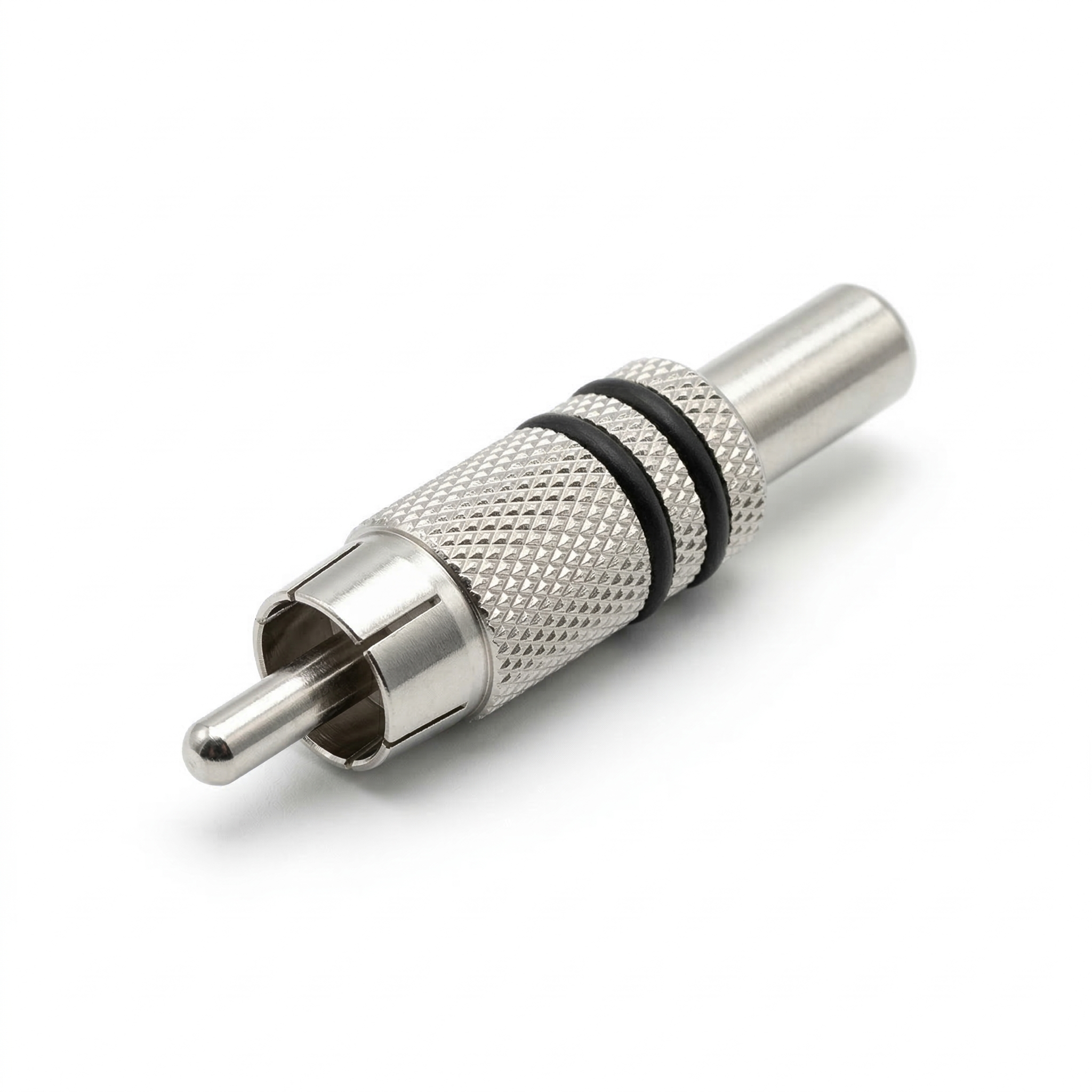 FICHA RCA MACHO METAL NEGRO