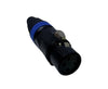 CONECTOR CANON HEMBRA PARA CABLE 3P (XLR) METALICO NEGRO/AROAZUL