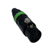 FICHA CANON XLR HEMBRA P/CABLE 3P ARO VERDE