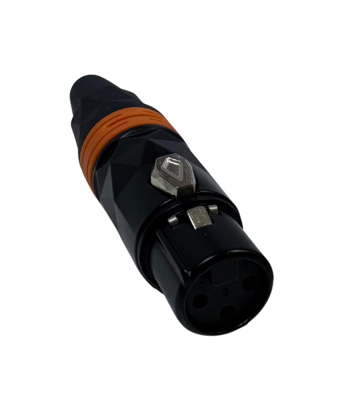 FICHA CANON XLR HEMBRA P/CABLE 3P ARO AMARILLO