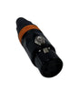 CONECTOR CANON HEMBRA PARA CABLE 3P (XLR) METALICO NEGRO/ARONARANJA