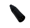 CONECTOR MACHO XLR P/CABLE 3P ARO NEGRO