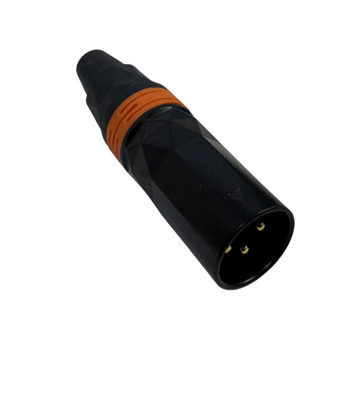 CONECTOR MACHO XLR P/CABLE 3P ARO AMARILLO