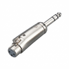 ADAPTADOR HEMBRA XLR A CONECTOR STEREO DE 6,35MM. METALICO