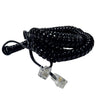 CABLE TELEFONICO ESPIRALADO NEGRO DE 5mts