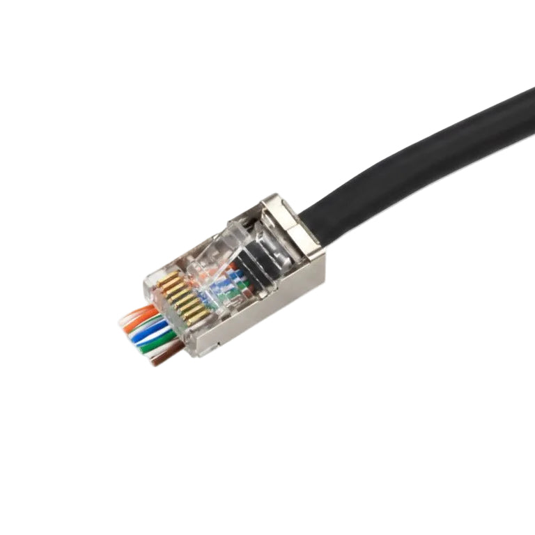 PLUG RJ45 CAT 5E 8P8C PASANTE METALICO