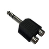 PLUG 6,35mm MONO A 2 JACK RCA