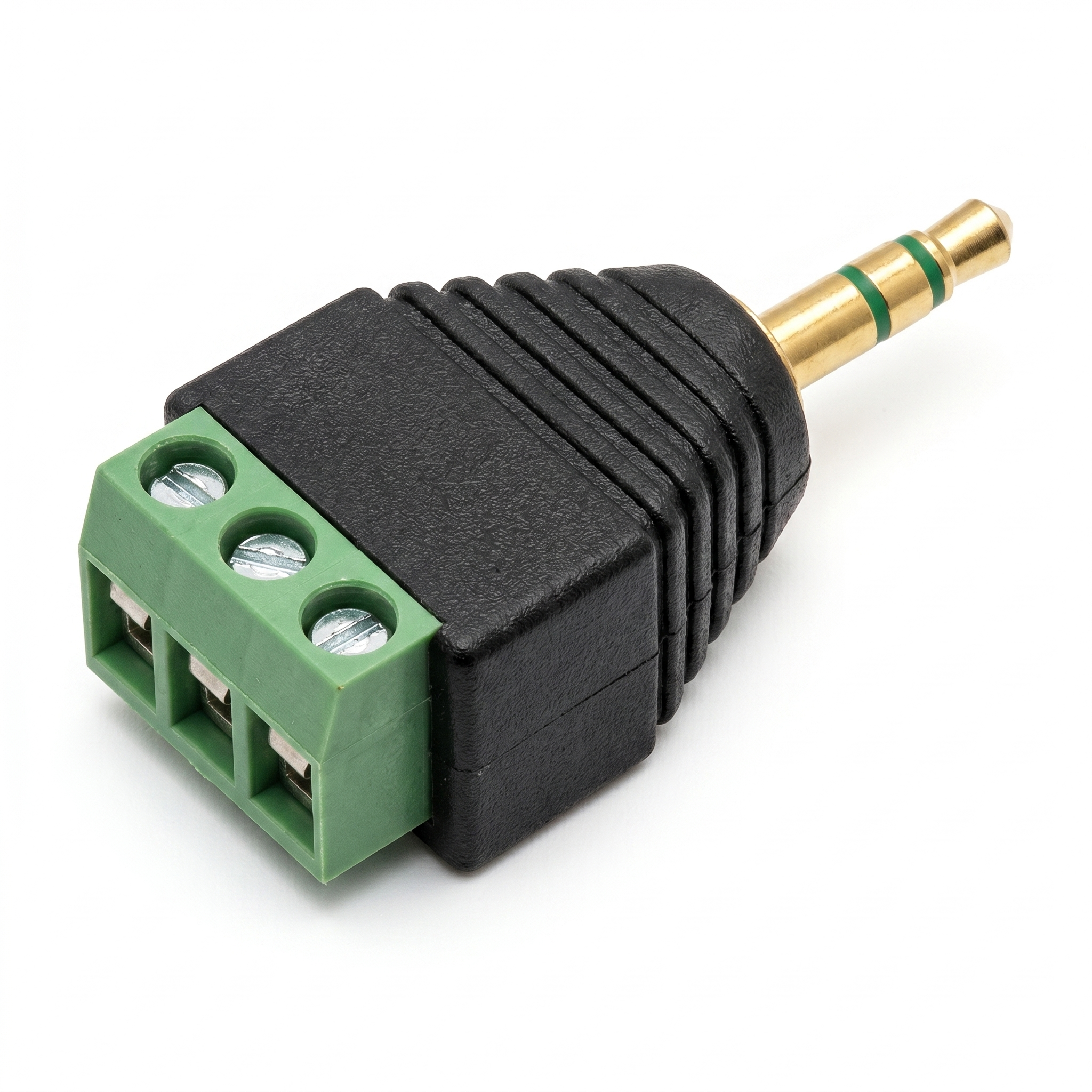 CONECTOR PLUG 3,5 STEREO C/BORNERA PARA CAMARA DE VIDEO