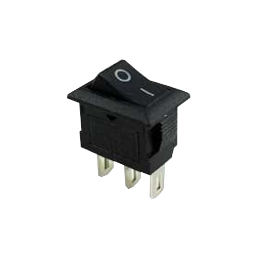LLAVE TECLA MINI 2P NEGRA ON-OFF 6A 220V