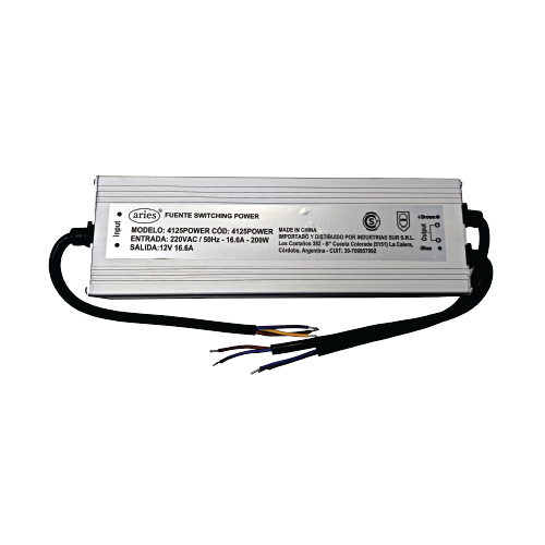FUENTE SWITCHING POWER 12V 16,7A 192W IP67