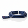 CABLE ARMADO 2RCA X 2RCA X 1,5MTS X 4MM. COLOR AZUL .HIGH QUALITY