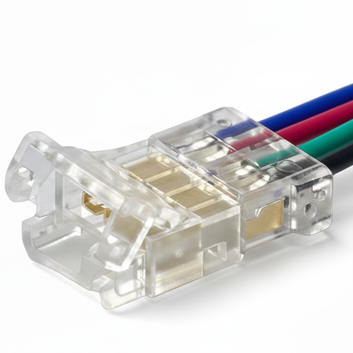 CONECTOR PARA TIRA LED COB 10MM SIMPLE CON CABLE
