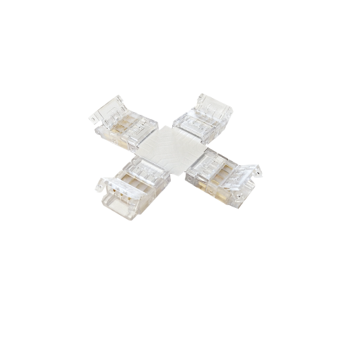 CONECTOR PARA TIRA LED 10MM FORMA CRUZ