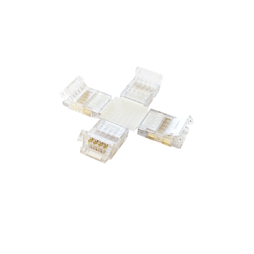 CONECTOR PARA TIRA LED 10MM FORMA CRUZ