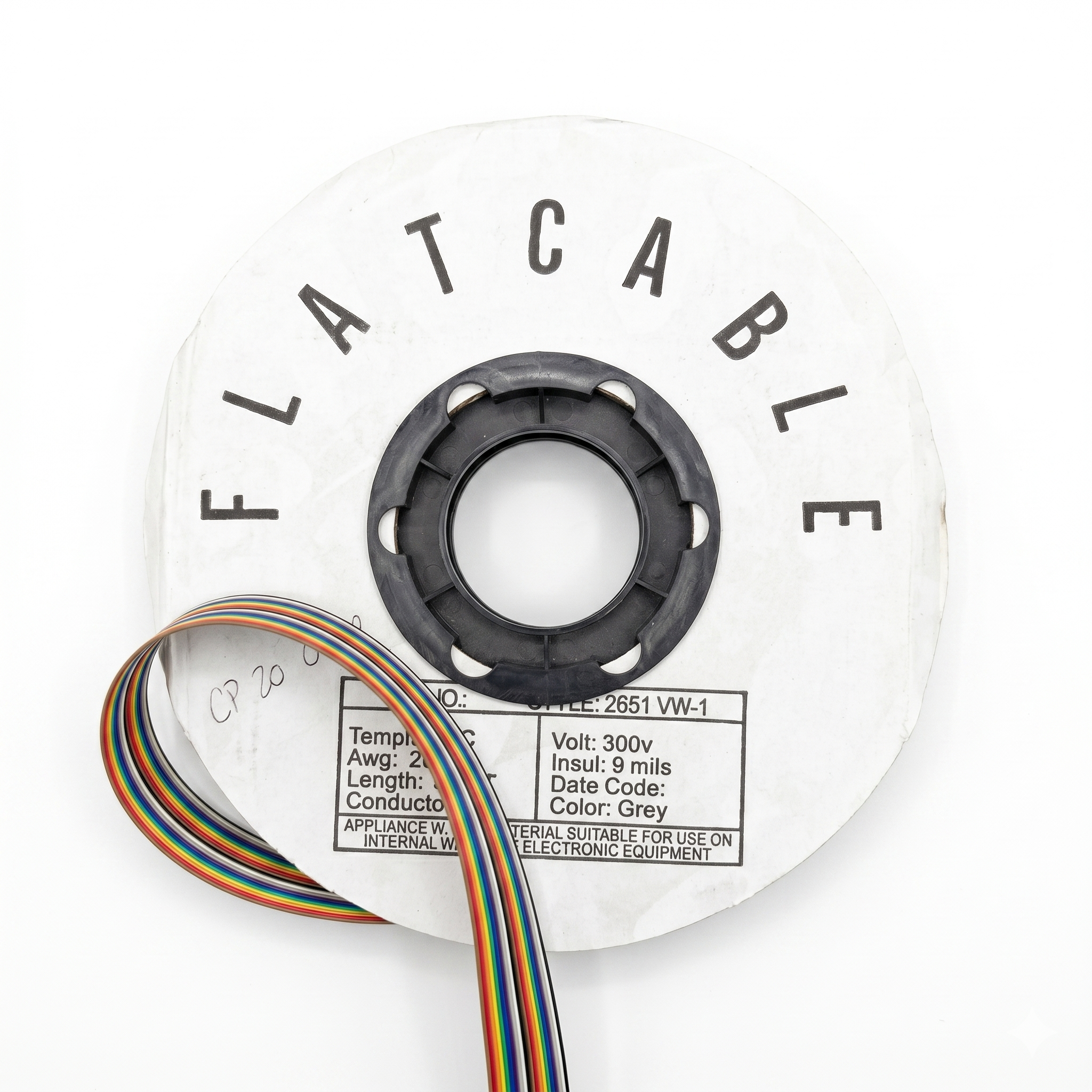 CABLE PLANO DE COLORES 16 CONDUCTORES 28 AWG