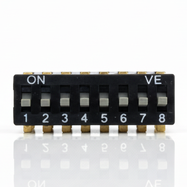 DIP SWITCHS RECTO BAJO PERFIL 8 POSICIONES DESLIZANTE
