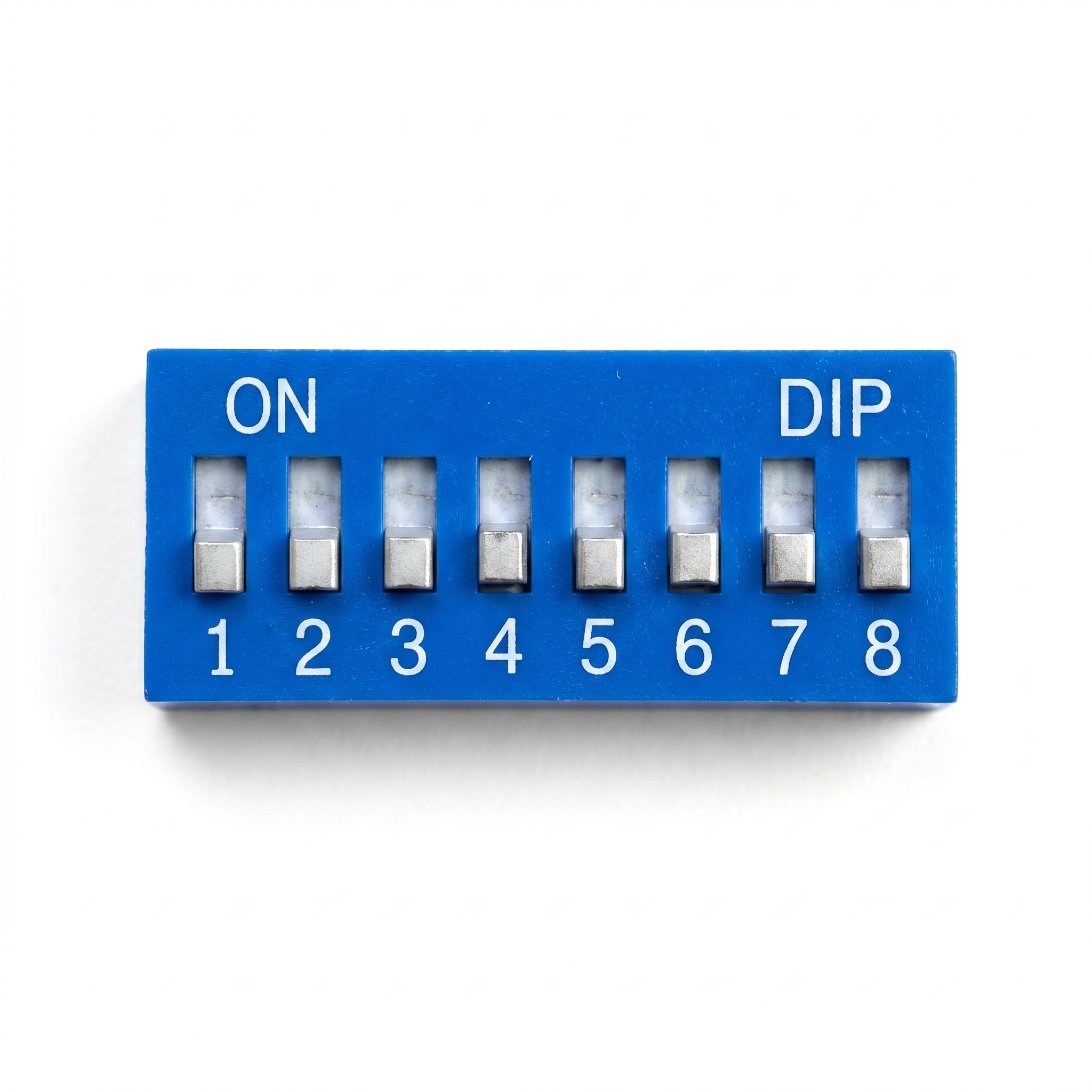 DIP SWITCHS RECTO STANDARD 8 POSICIONES DESLIZANTE