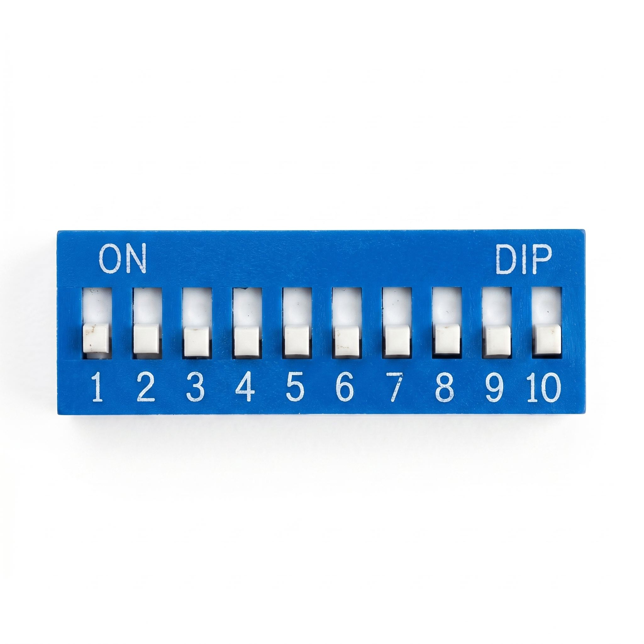 DIP SWITCHS RECTO STANDARD 10 POSICIONES DESLIZANTE