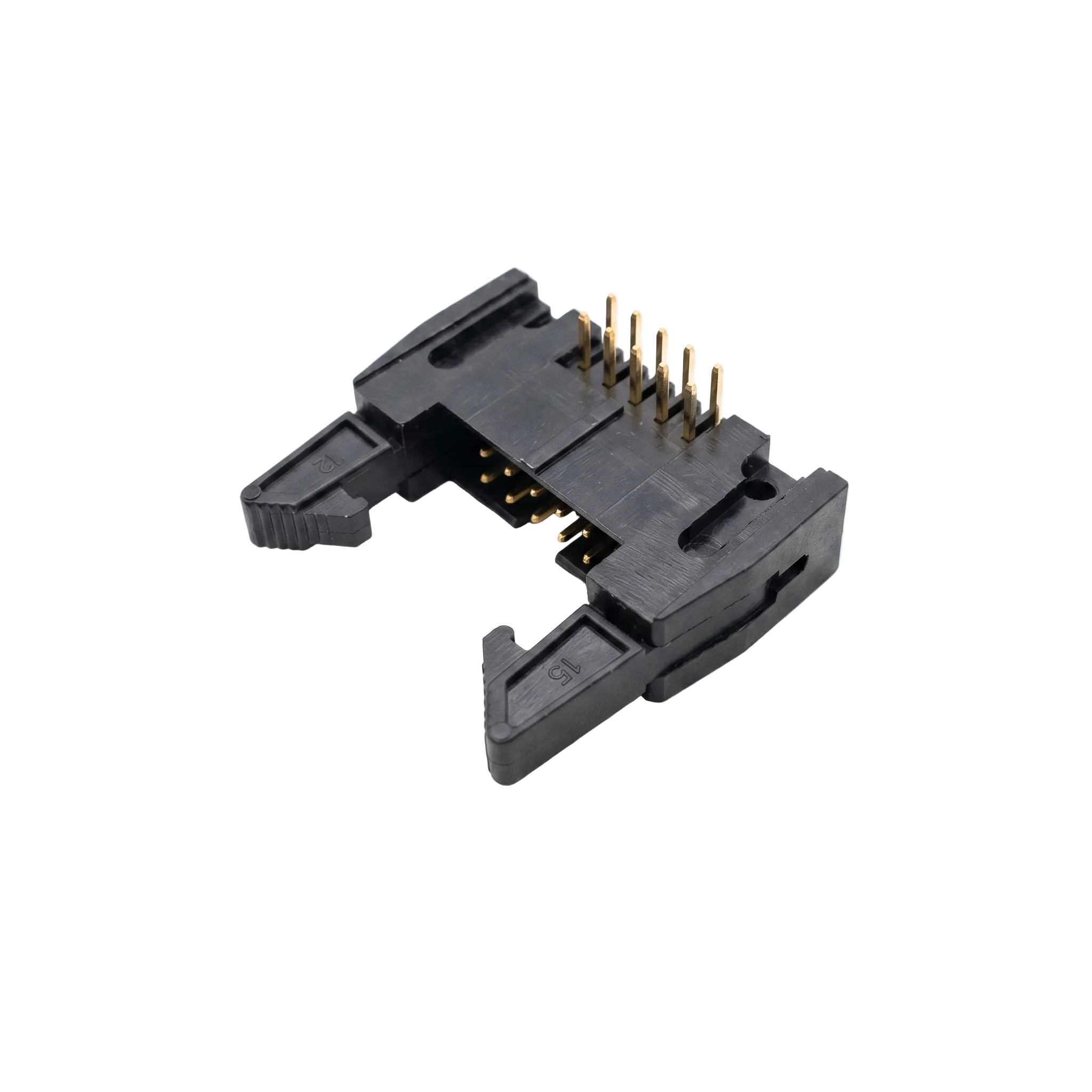 CONECTOR IDC MACHO PARA PCB 90º CON TRABAS 34 CONTACTOS