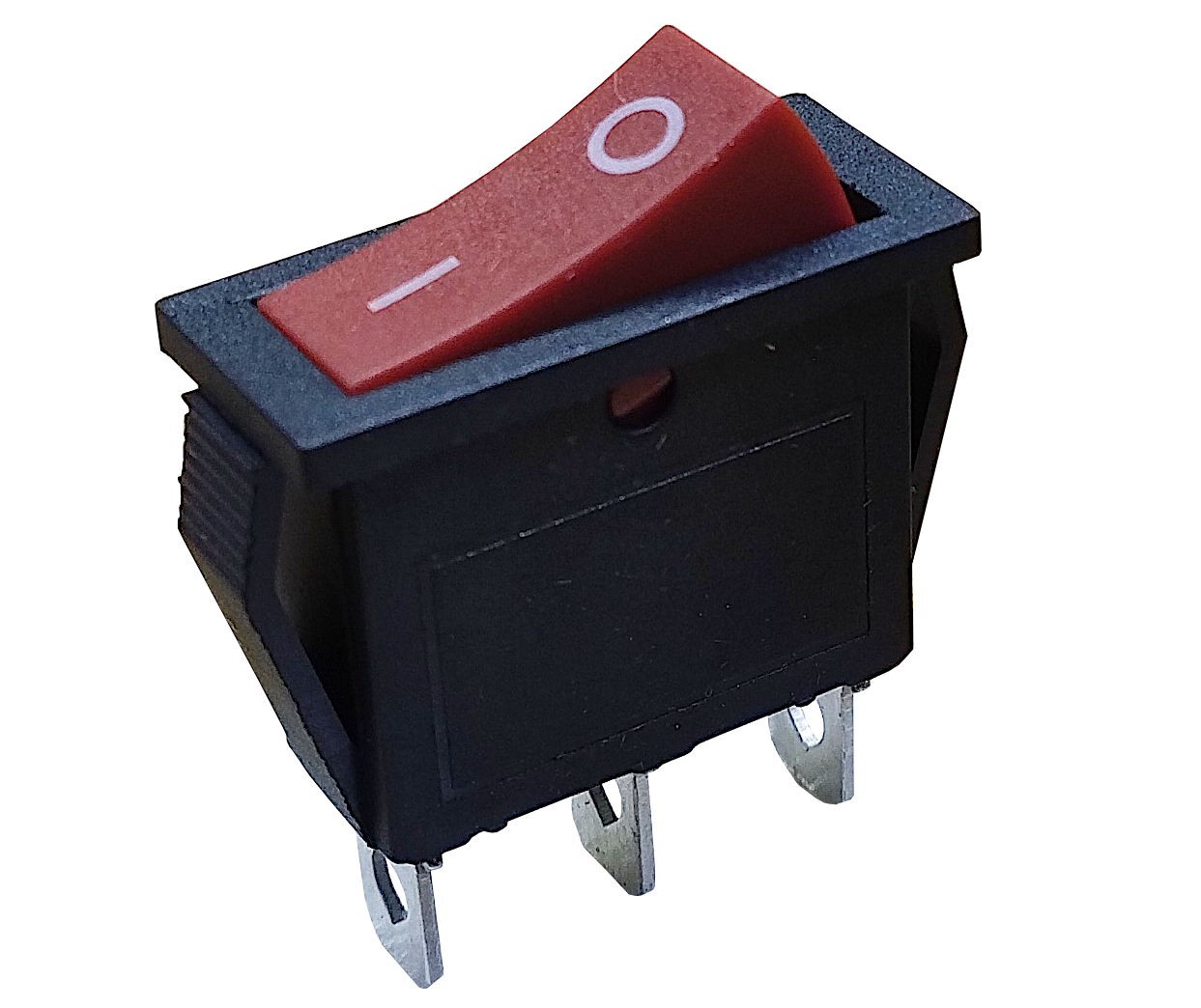 LLAVE TECLA RECTANGULAR 3P ROJA ON-ON 15A 220V