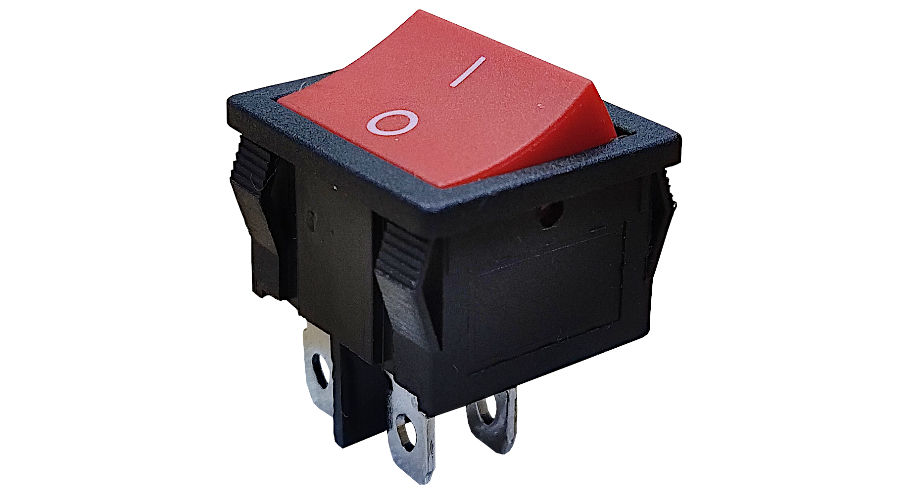 LLAVE TECLA 4P ROJA ON-ON 6A 220V