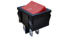 LLAVE TECLA 4P ROJA ON-ON 6A 220V