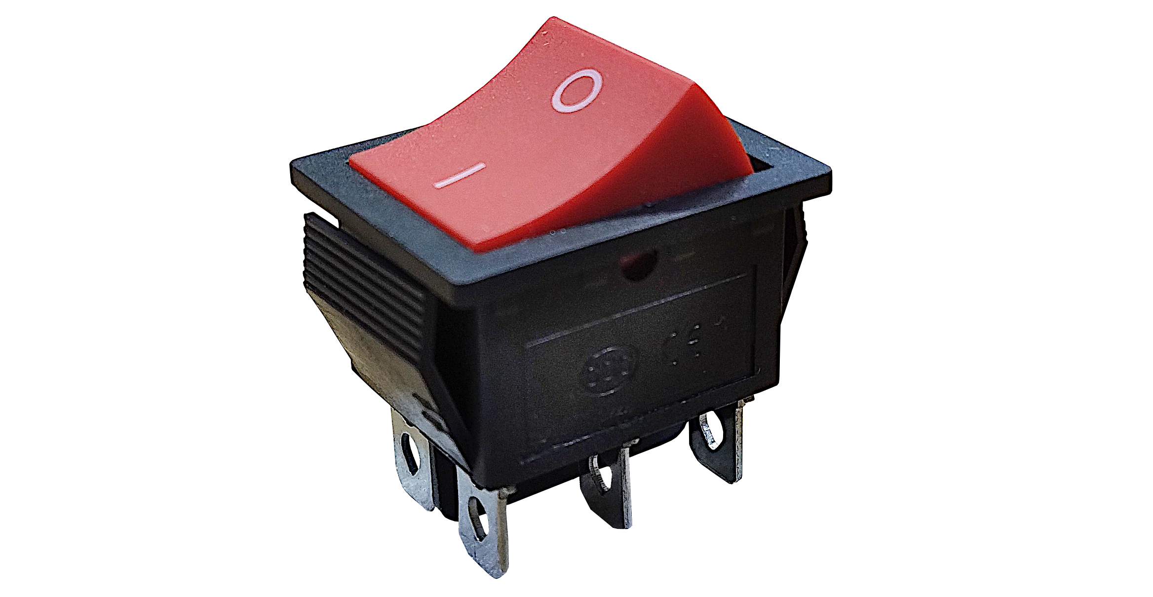 LLAVE TECLA CUADRADA 6P ROJA ON-ON 16A 220V