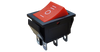 LLAVE TECLA CUADRADA 6P ROJA ON-OFF-ON 16A 220V