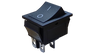 LLAVE TECLA CUADRADA 4P NEGRA ON-OFF 16A 220V