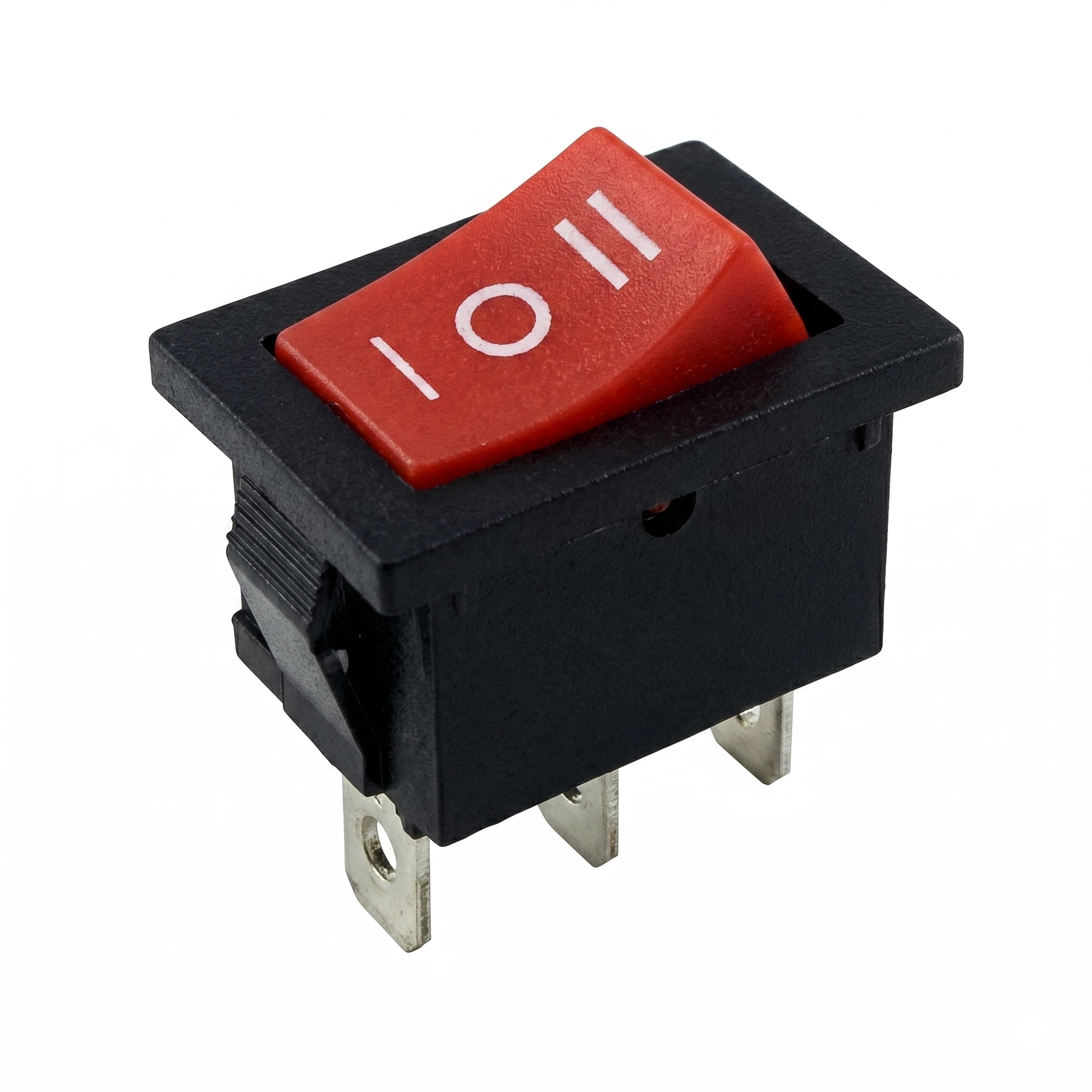 LLAVE TECLA MICRO 3P ROJA ON-OFF-ON 3A 220V