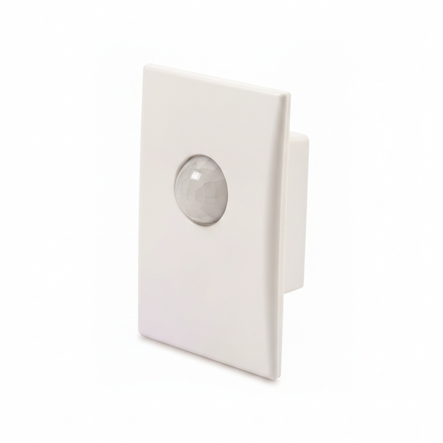 SENSOR DE MOVIMIENTO PARED 220-240VAC 50-60HZ 20LUX 1200W 160º CONSUMO 0.45W